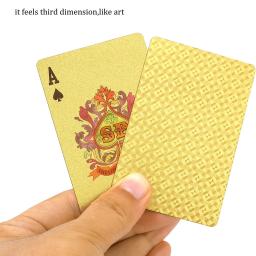 Impermeável pvc jogando cartas, alta definição jogando cartas, ouro, preto, lavável, para festas e jogos, 1pc - Image 5