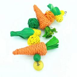 Pequeno Brinquedo De Animal De Estimação Brinquedo Papagaio Hamster Brinquedo Mastigação Coelho Molar String Bird Parrot Toy Madeira Rattan Brinquedo De Mastigação Gaiola De Pássaro Brinquedo Pendurado - Image 3