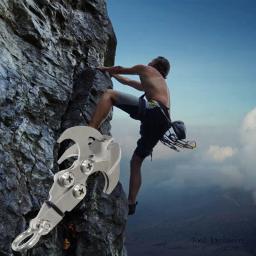 Pequeno montanhismo ao ar livre gancho escalada multi-purpose escalada dobrável gancho gravidade aço inoxidável garra do tigre voador - Image 2