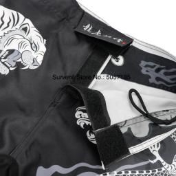 Shorts de boxe Bjj-mma para adultos e jovens, artes marciais ginásio roupas, kick boxing calças, tigre dragão - Image 4