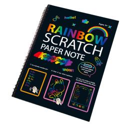 Arco-íris scratch-off conjunto de livros, arte e artesanato suprimentos, papel de desenho colorido, adequado para o jogo de aniversário, 12 folhas por conjunto - Image 3