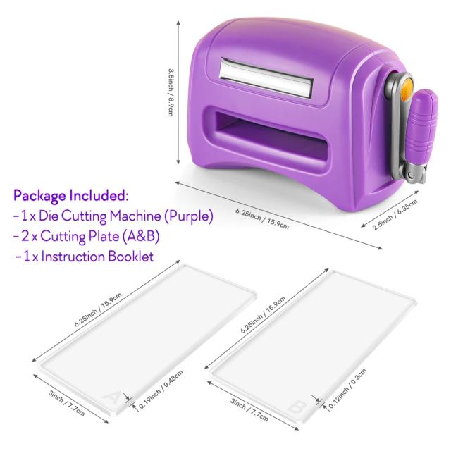 Máquina Manual 4 Cores para Gravação e Corte: Ideal para Scrapbooking, Artesanato e Cartões