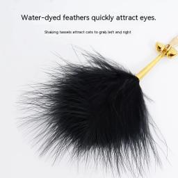 Novos suprimentos para animais de estimação super longa vara macia provocando gato vara de penas provocando gato vara sino soando brinquedos do gato suprimentos para animais de estimação brinquedos do gato - Image 3