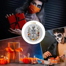 Avançado Kit Bordado Outono para Adultos, Mão Criativa Bordados, Acessórios Engraçados Do Dia Das Bruxas, Spooky - Image 3