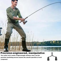 Aço inoxidável ergonômico pesca roda punho, peças de aperto de substituição, parafuso-no botão, substituição Reel Handle, confortável - Image 1