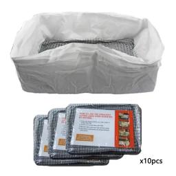 Reutilizáveis Cat Litter Box Liners, Sacos com filtro Net, Drawstring Peneiração, Grosso, 10pcs - Image 3