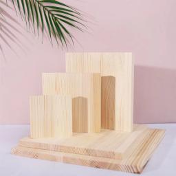 Folha De Madeira Quadrada Artesanal para Coaster, Mesa De Areia Sólida, Material Modelo De Construção, DIY Decoração De Casa, 1cm De Espessura - Image 4