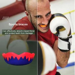 Crianças adultos esporte boca guarda protetor bucal dente cinta protetor de dentes basquete boxe karate aparelho trainer - Image 2
