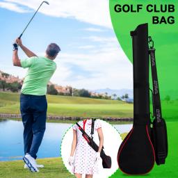 Bolsa de transporte dobrável para suporte de golfe, leve, pode conter 3 tacos, bolsa macia para tacos de golfe, alça de borracha macia com zíper para homens e mulheres - Image 2