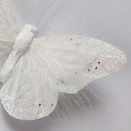 Parede adesivos com borboleta decoração, 10 peças, moda, artesanato, pena, branco - Image 5