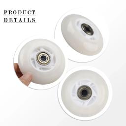 Poliuretano PU Rolamentos para Esportes ao ar livre, Rodas de Skate Inline, Branco Artigos Esportivos, Acessórios Peças, Alta Qualidade, 64mm, 70mm, 72mm, 1Pc - Image 4