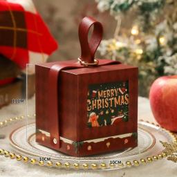 Caixa De Embalagem De Presente De Mão De Natal, Caixa De Maçãs De Véspera De Natal, Caixa De Sobremesa De Bolo De Mousse, Decoração - Image 3
