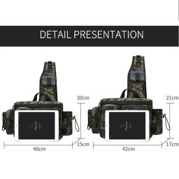 Único ombro pesca equipamento sacos para homens, saco crossbody, pacote de cintura, peixe iscas engrenagem, armazenamento utilitário, sacos ao ar livre - Image 4
