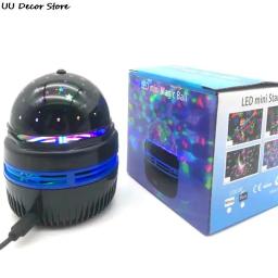 Disco Ball Light Projector com USB, DJ Projetor de Natal, Strobe Party Light, Música para carro, Home Party Mirror, LED USB Magic Spinning Laser Lamp - Image 6