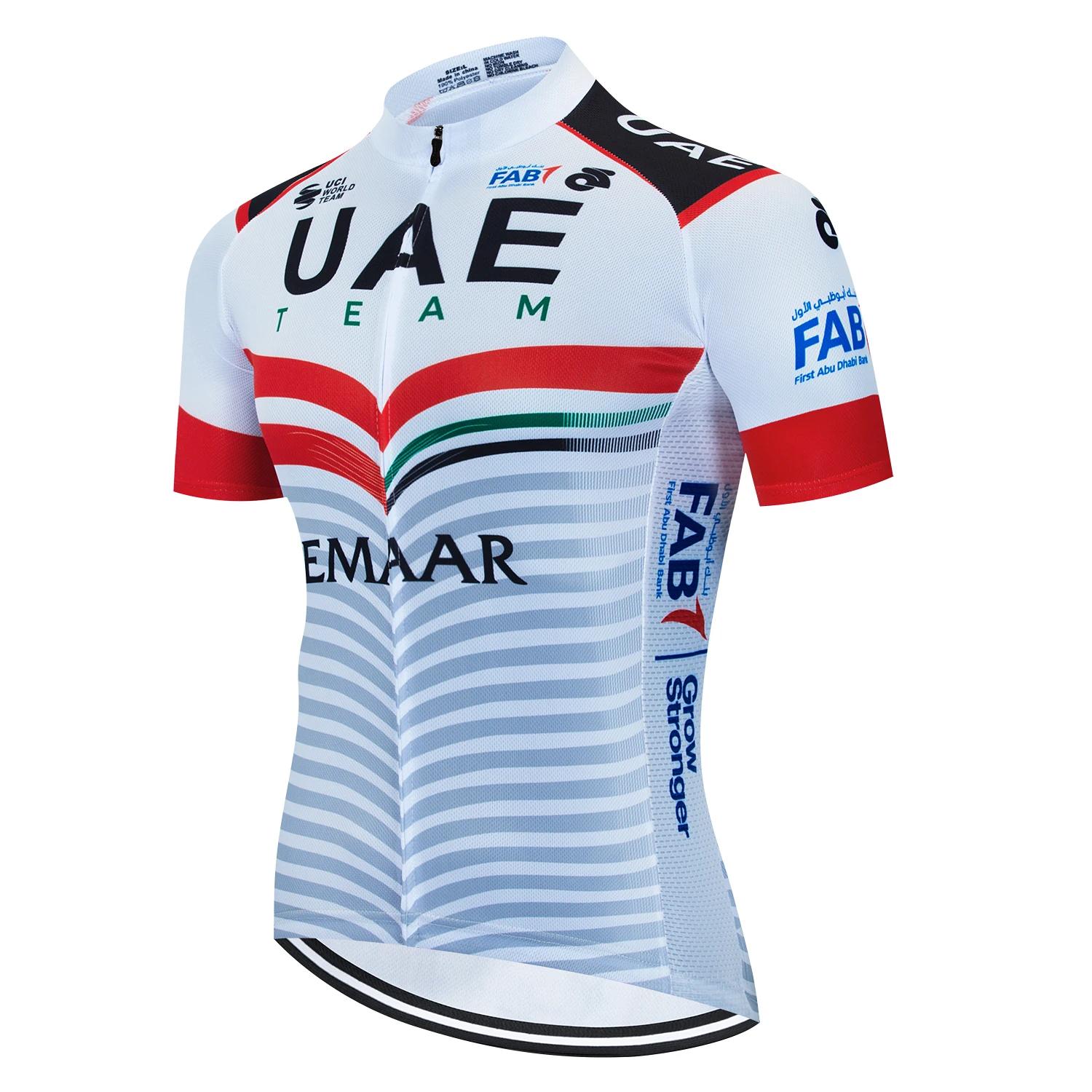 Conjunto de camisa de ciclismo de verão dos Emirados Árabes Unidos, roupas de ciclismo de manga curta para homens, uniforme de bicicleta mtb, maillot, ropa ciclismo de verão - Image 1