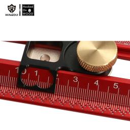 HONGDUI-Marcação T Régua Praça, T Scriber, liga de alumínio, Buraco Posicionamento Marcação Gauge, enganchado em madeira, MT-2465 Pro - Image 3