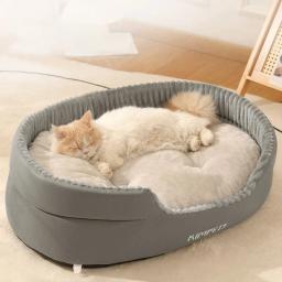 Grande cama de dormir quente para animais de estimação, casa de cachorro confortável, ninho macio de gato, cama universal para gatos - Image 2