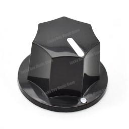 Amplificador plástico Volume Tone Control botões, estilo Vintage, Jazz Bass, Guitar Pot botões, preto, 3pcs - Image 2