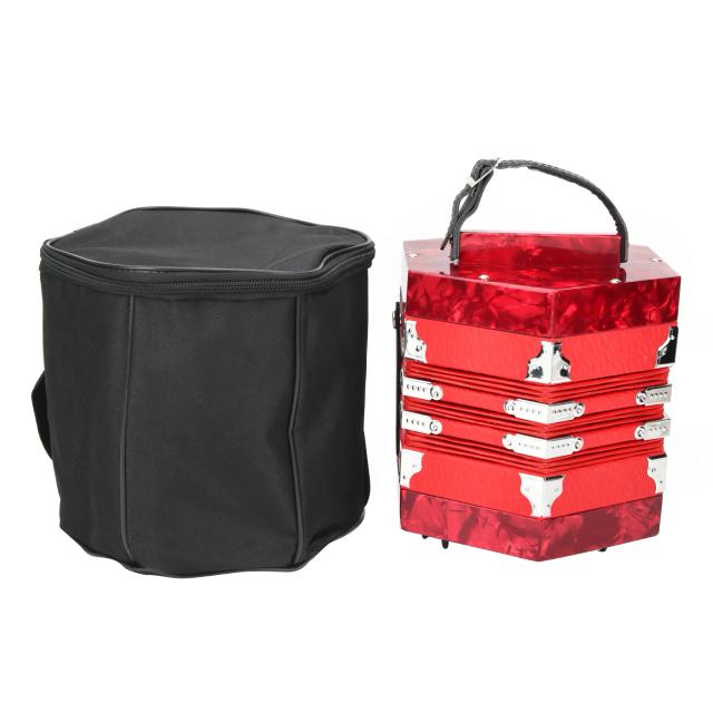 Concertina Acordeão Profissional Portátil para Adultos Instrumento Musical