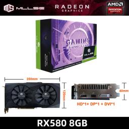 Placa gráfica MLLSE Placa De Vídeo AMD Radeon RX580 8GB GDDR5 256 bits PCI Express 3.0 × 16 HD GPU Gaming Виде®карта DirectX 12 - Image 5