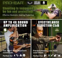 Zohan-protetores de ouvido eletrônicos para caça e tiro, proteção sonora, redução de ruído, anti ruído, nrr 23db - Image 6