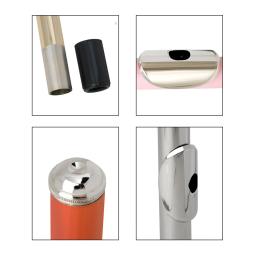 Branco cobre flauta bocal, niquelado, flauta cabeça tubo, sopros instrumento peças de reposição e acessórios, 16 furos - Image 6