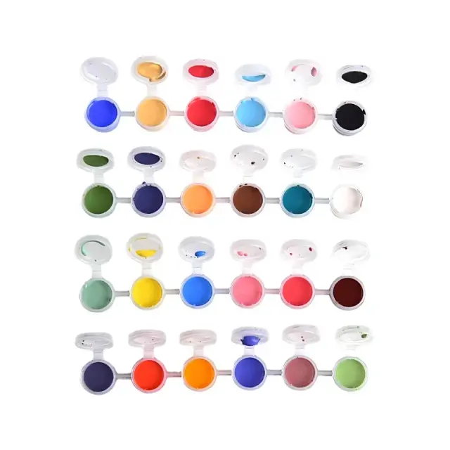 Barra de Pigmento Cerâmico para DIY: 24 Cores de Esmalte Concentrado para Pintura a Temperatura Média