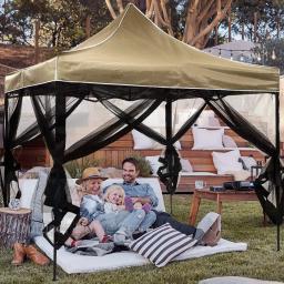 Mosquiteiro de Substituição Universal, Canopy Outdoor Gazebo Tent, Paredes de tela com zíper, 4 painéis, apenas mosquiteiro - Image 2