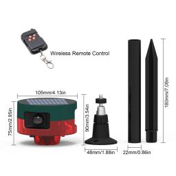 Controle remoto Solar Ultrasonic Animal Repeller Javali Selvagem Rato Aves Repelente Frighten Animais Para Gramado Jardim Quintal Fazenda - Image 6