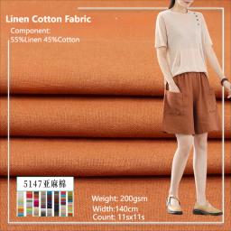 Tecido de linho natural para calças, camisas, ternos, jaquetas, homens e mulheres, vestuário de costura por metro, 100% linho, 200gsm, 11s x 11s, 1, 3, 6 - Image 1