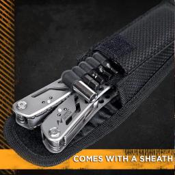 Portátil Multitool de Bolso para Sobrevivência ao Ar Livre, 420 Aço Inoxidável, Alicadores, Faca, Chave de Fenda, Camping, Caça e Caminhadas - Image 6