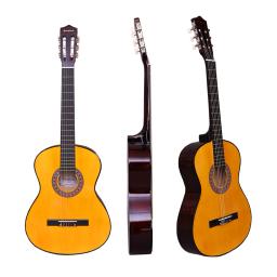 Guitarra Clássica Iniciante com Saco, Instrumento Musical, Preto, Amarelo, Capo Strap, Pick Tuner Set, 39 ", 30", CGT391 - Image 1
