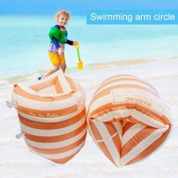 Flutuadores de manga de braço para adultos e crianças Círculo inflável do braço flutuante Air Bag duplo Braçadeiras de bóia de piscina Equipamento de natação 1 par - Image 2