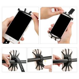 Suporte do telefone móvel para bicicleta e motocicleta, celular, suporte de silicone, berço do smartphone, gps, suporte de bicicleta - Image 5