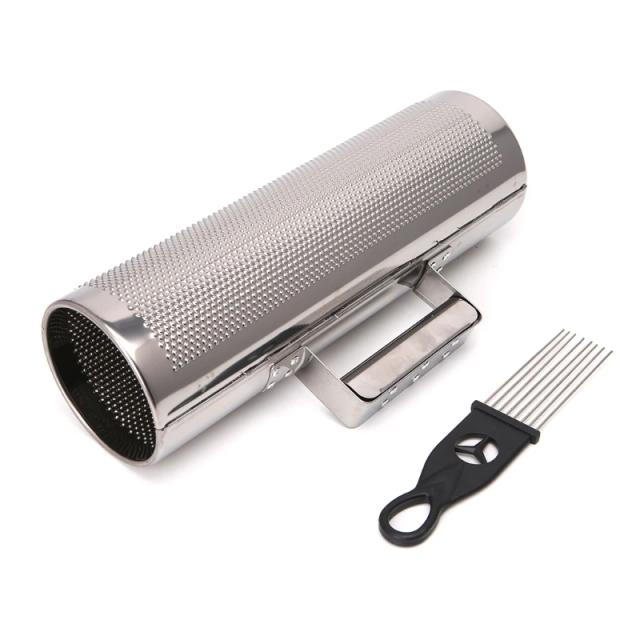 Guiro de Aço Inoxidável com Raspador - Instrumento de Percussão para Treinamento Musical