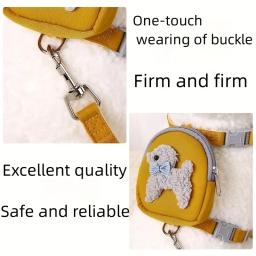Ajustável Pet Vest-Estilo Peito Saddle Bag, Corda Dos Desenhos Animados, Cão de tração, Suprimentos de Viagem, Mochila Conjunto Arnês - Image 5