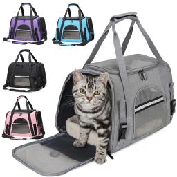 Portátil Respirável Pet Carriers Mochila, Bolsa de Ombro Dobrável, Transporte Aprovado Airline para Cães Pequenos e Gatos, Saída - Image 1
