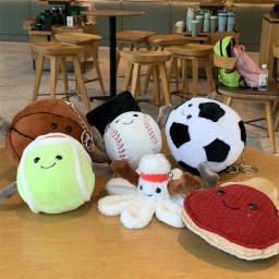 Travesseiro de brinquedo macio para crianças, Cute Simulation Ball Series, tênis, beisebol, rugby, basquete, futebol, badminton, presentes bonitos, decoração do quarto - Image 3