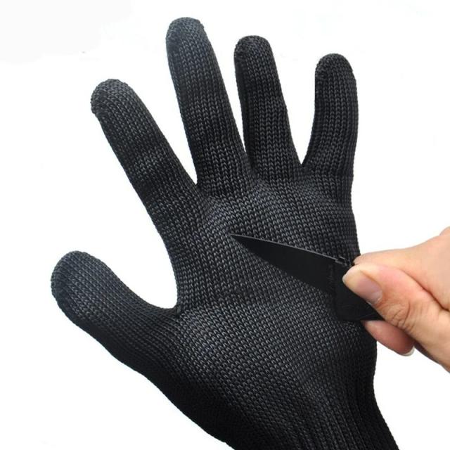 Luvas Protetoras de Pesca e Caça ao Ar Livre - Resistentes, Anti-Corte e Respirantes com Malha de Metal - 1 Par