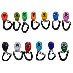Produtos para animais de estimação gato cão treinamento clicker plástico novos cães clique trainer ajuda ajustável alça de pulso som chaveiro cão repeller - Image 5