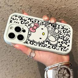 Capa de telefone Hello Kitty para iPhone, Escada Líquida para Olhos, Gato Kawaii, 15 14 13 12 11 Pro Max XS Max X XR 7 8 Plus 6S 5S - Image 3