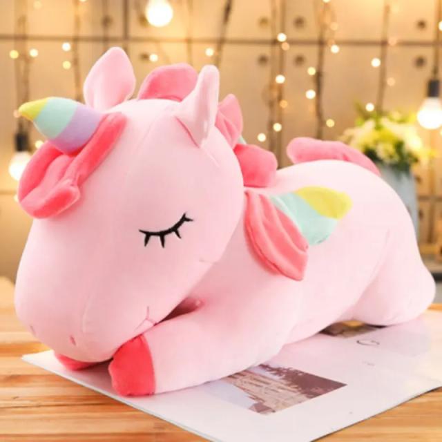 Cavalo Kawaii Plush 25/50cm Boneca Animal Aconchegante Presente Infantil