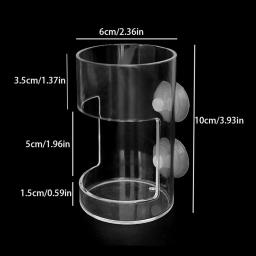 Alimentador de bandeja de comida flutuante com ventosas Alimentadores transparentes de peixes Anel de alimentação de aquário Pet Aquático - Image 3