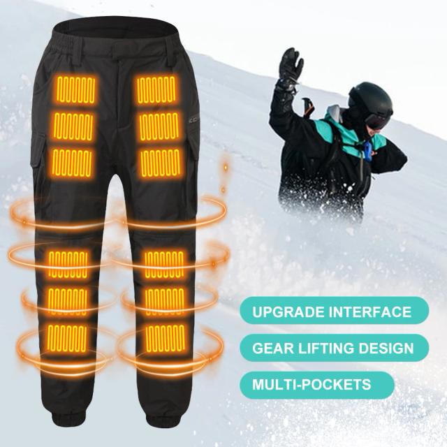 Calças Térmicas Unissex com Aquecimento em 18 Zonas para Esportes e Atividades ao Ar Livre no Inverno