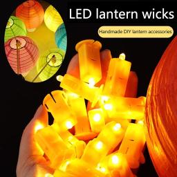 LED Paper Lantern Wicks Balões, Bateria Operado Luzes em Miniatura, Casamento e Decoração de Aniversário, 10PCs - Image 1