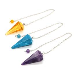 Cura Pêndulo De Cristal Adivinhação Radiestesia, 7 Chakra, Pêndulos De Quartzo, Pedras Preciosas Naturais, Reiki, Wicca, Pingente Espiritual - Image 3