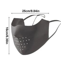 Mulheres homens protetor solar capa facial esportes ao ar livre ciclismo respirável lavável reutilizável gelo seda cobrindo riging caça caminhadas - Image 6