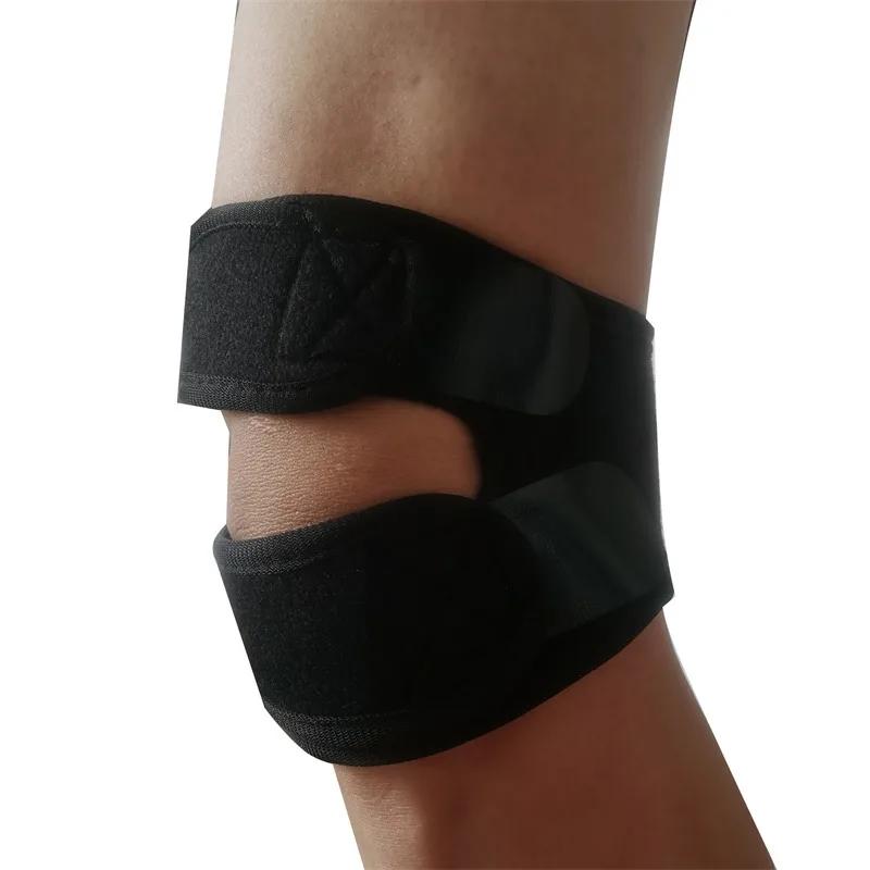 Joelheira esportiva para homens, patela dupla, alça de suporte de tendão, protetor de almofada, faixa de joelho aberta, fitness, 1 pc - Image 1