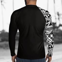 Manga comprida Rash Guard Surfing Mergulho Ternos dos homens, Proteção UV Calças Justas, Rashguard, Swim Float Suit, Natação Camiseta, Roupas de Surf, Novo - Image 2