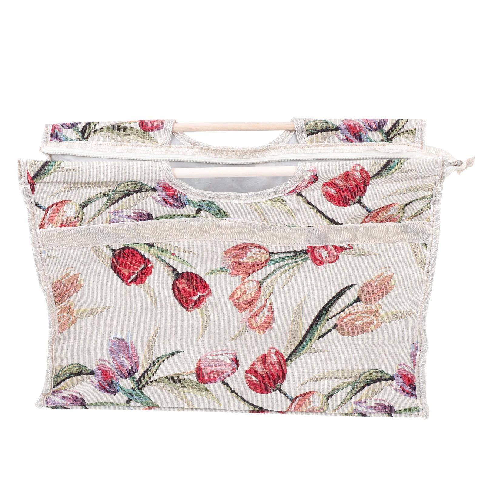 Suporte de gancho para suéter, bolsa de agulhas, crochê, tecelagem, armazenamento, ferramentas de tricô, agulhas de lona, organizador, suporte de ganchos - Image 1